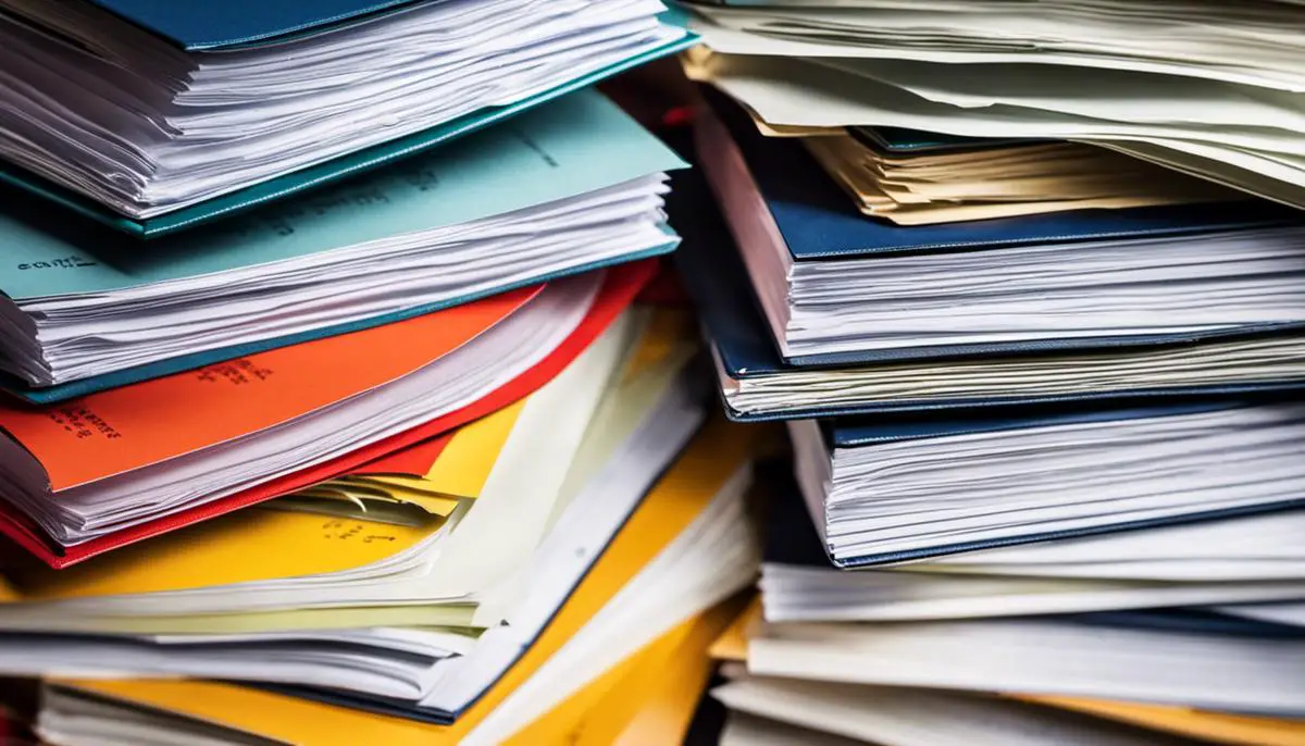 Image depicting a stack of documents representing the required documents for OWWA scholarship application