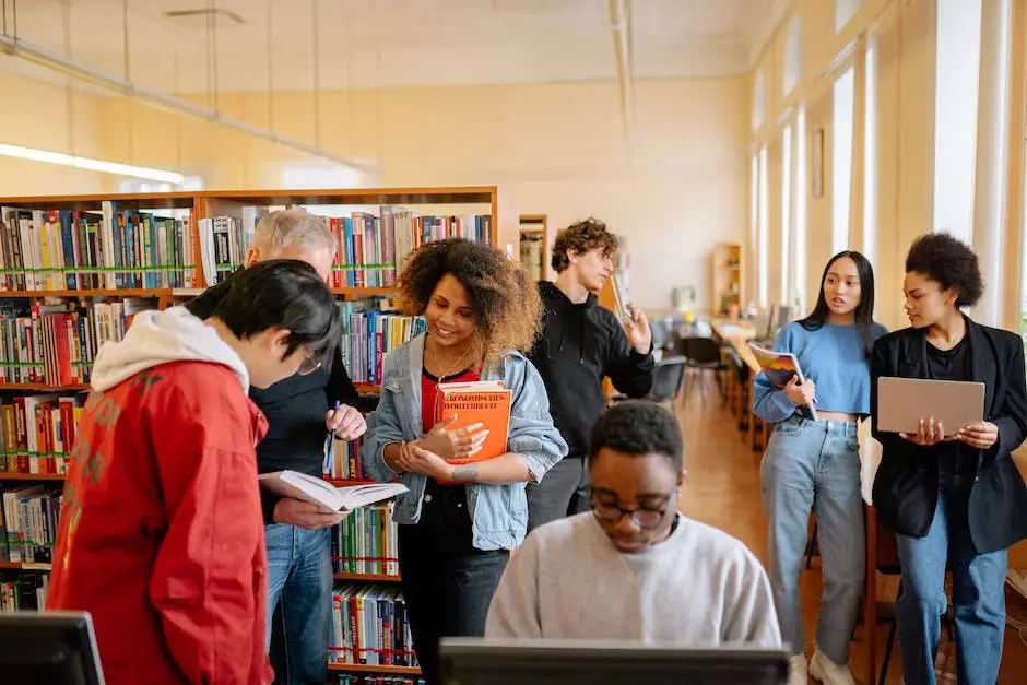 Image of students studying together in a library